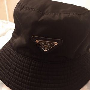 Prada black bucket hat